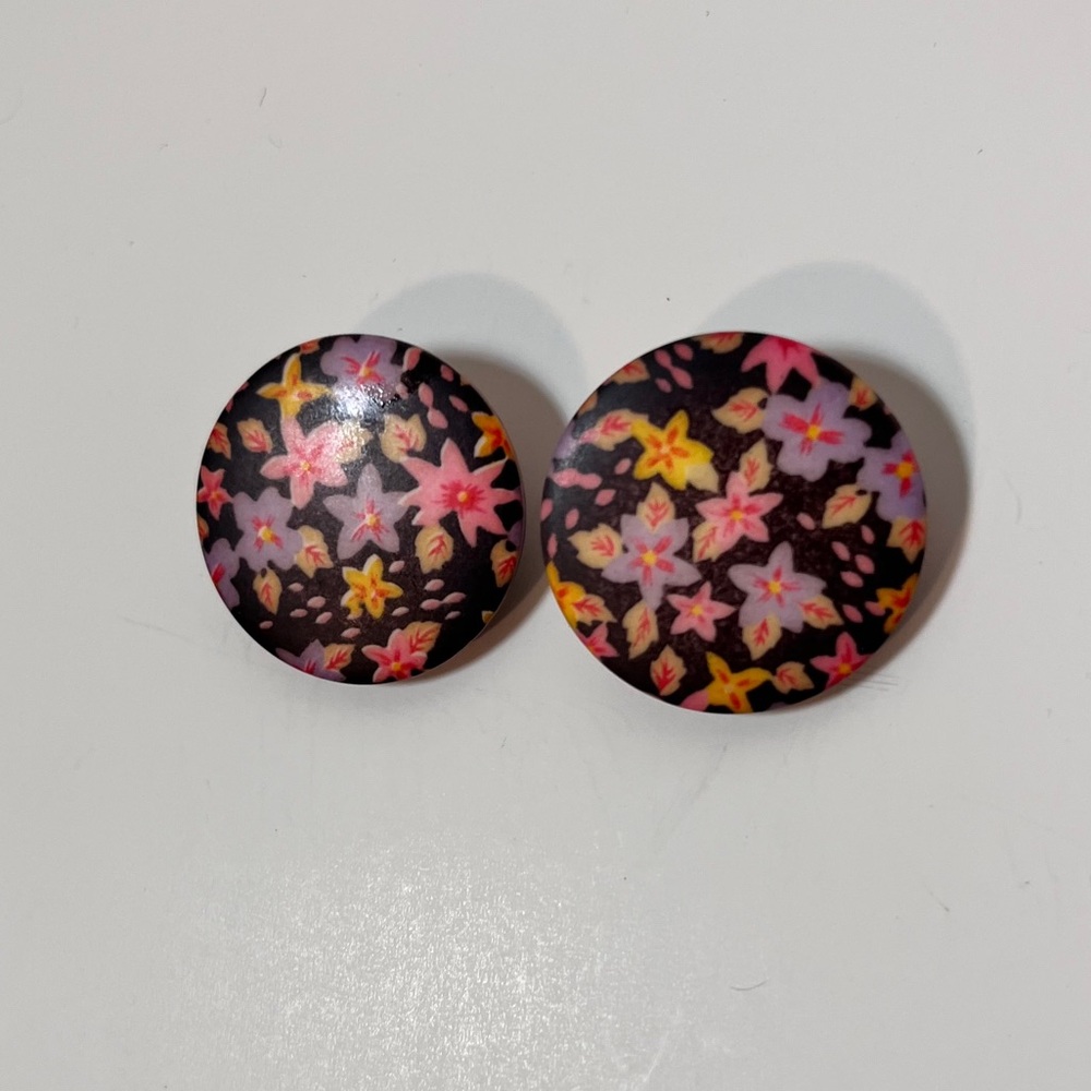 3/$30 Floral Pattern Vintage- Retro  Clip on earrings